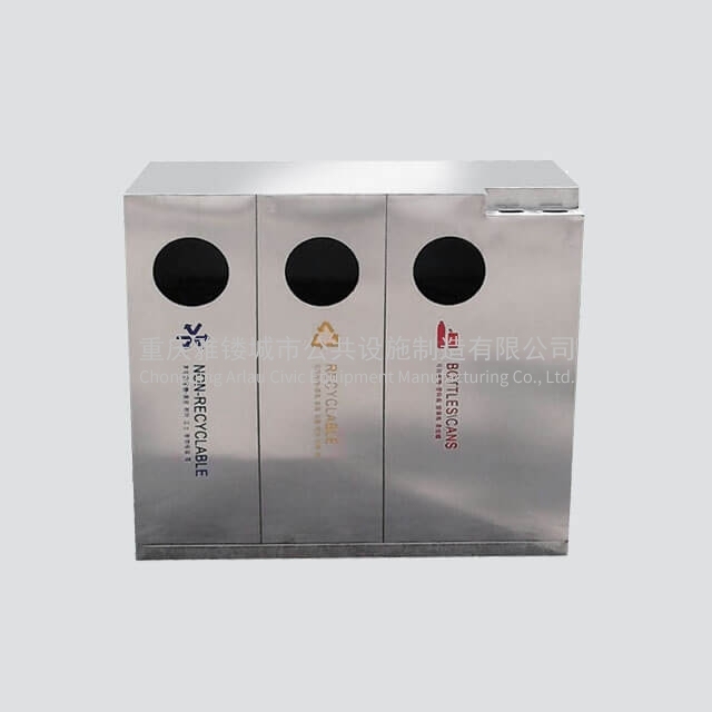 BS24 stainless steel park waste bin