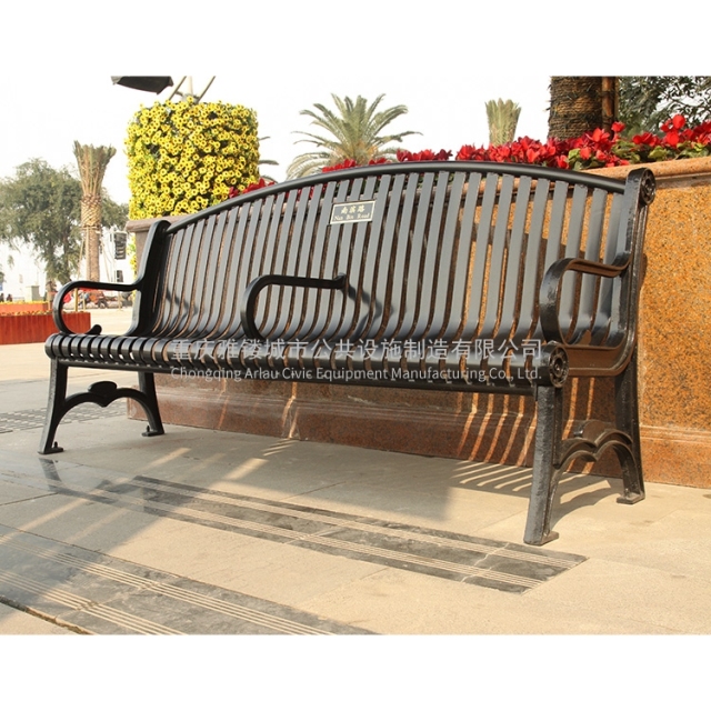 Street metal cast iron long bench