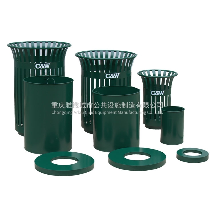 出口美国扁铁垃圾桶