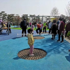 Children's playground trampoline