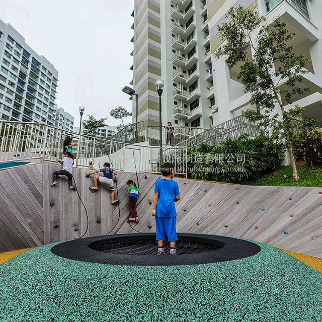 Children's playground trampoline