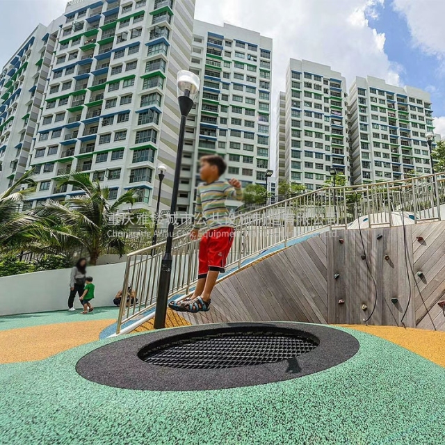 Children's playground trampoline