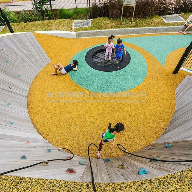 Children's playground trampoline