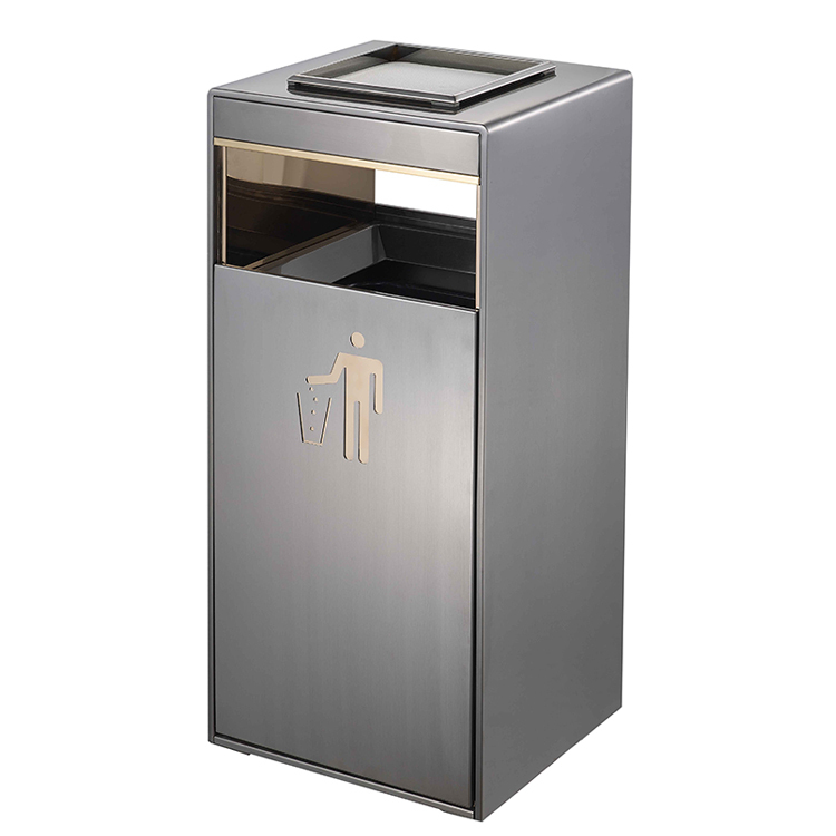 BS67 Park dustbin metal powder coating