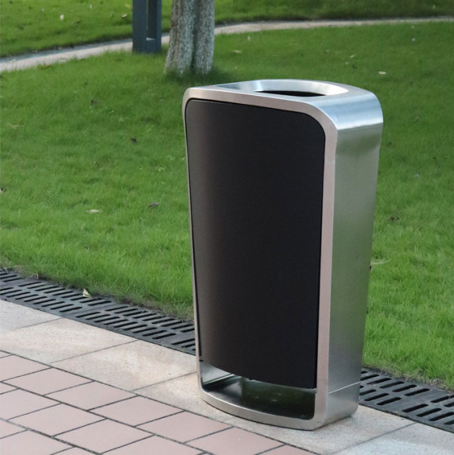 Outdoor Metal Waste Bin