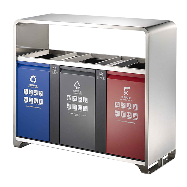 Community sorting trash cans