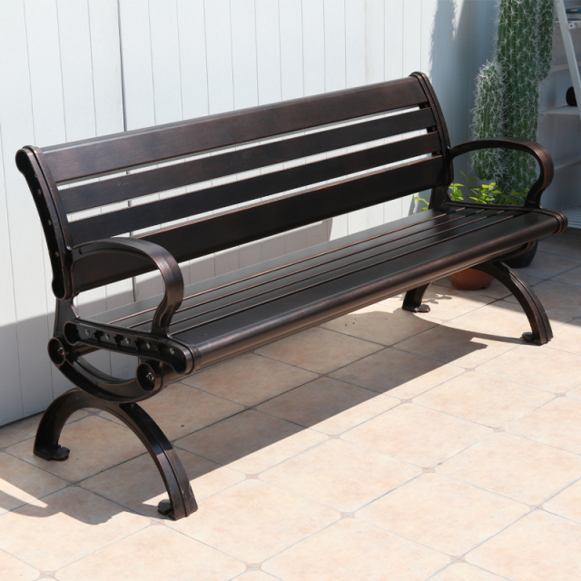 Cast aluminum park bench