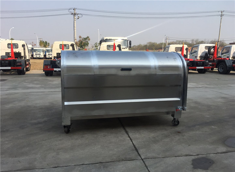 3立方5立方不锈钢勾臂式垃圾箱