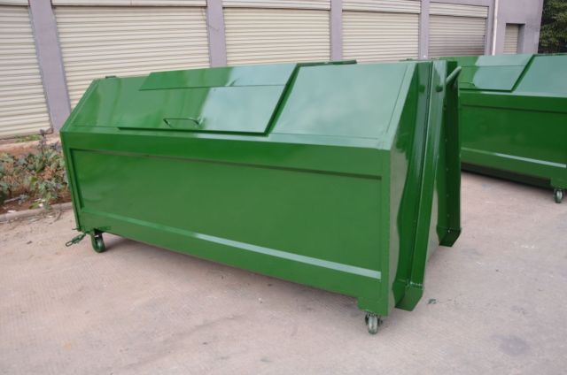 Wholesale hook arm trash bin 3 cubic trailer steel