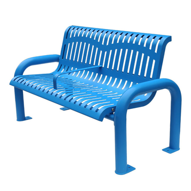 Modern Metal flat steel Patio Bench outdoor Furniture