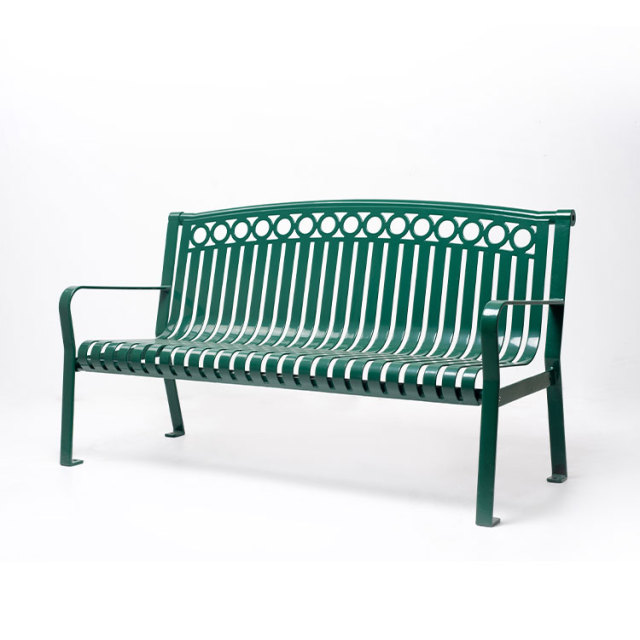 outside flat Steel Garden Bench