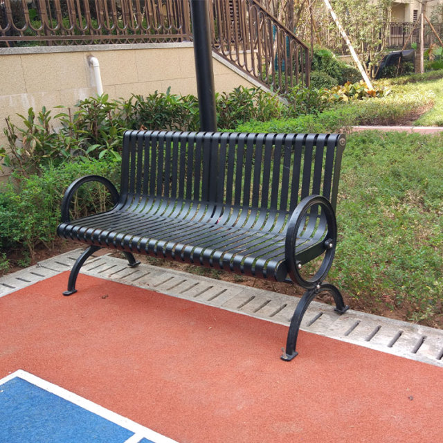 FS65 Metal garden furniture outdoor flat steel benches