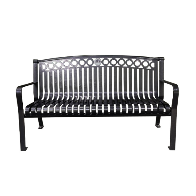 outside flat Steel Garden Bench