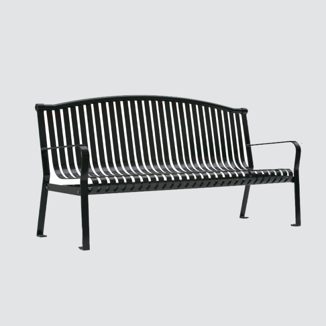 FS58 outdoor garden furniture flat steel bench