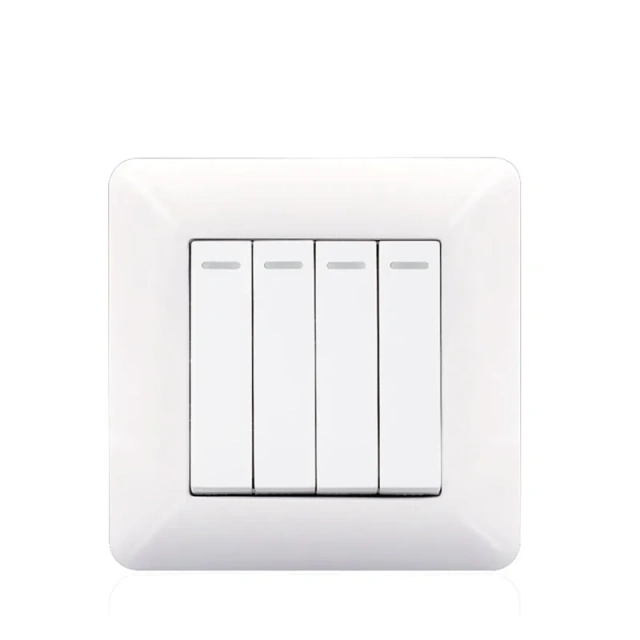 10A White PC Panel 3 Gang Light Switch Mannufacturer