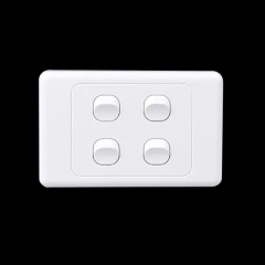 16A 4 Gang Light Switch Factory Direct Sales -AU standard PC Electrical Light Switch