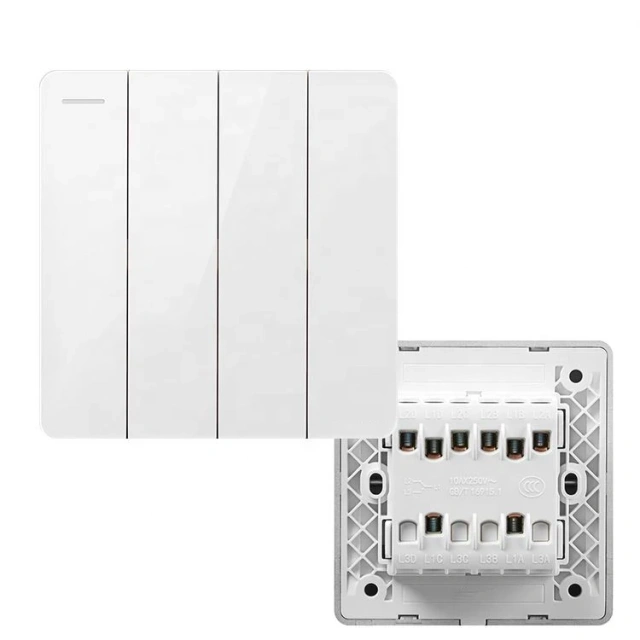 10A 250V Waterproof EU Standard Switches Supplier - 2 Gang 2 Way Electrical Wall Switch for Residential