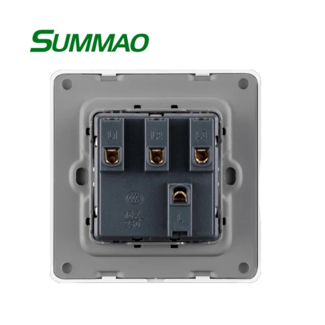 Black 3 Gang Switch with Tempered Glass Wholsaling for Residential