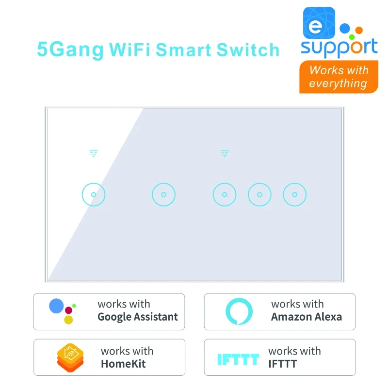 6 gang App Smart Switch for Commercial  and Residential