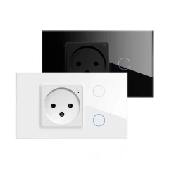 White 1 & 2 Gang Israel Standard WiFi Zigbee Wall Socket Supplier