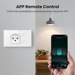 White 1 & 2 Gang Israel Standard WiFi Zigbee Wall Socket Supplier