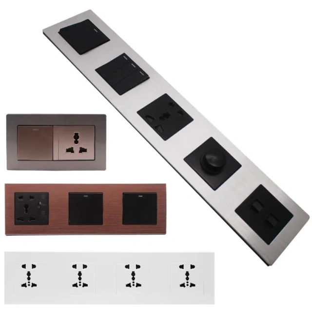 Factory Direct Hotel Conjoined Socket with Switch - Multi-Gang Wall Socket for Commercial Projects