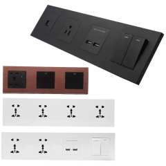 Factory Direct Hotel Conjoined Socket with Switch - Multi-Gang Wall Socket for Commercial Projects
