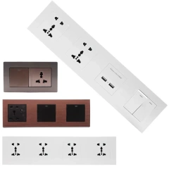 Factory Direct Hotel Conjoined Socket with Switch - Multi-Gang Wall Socket for Commercial Projects