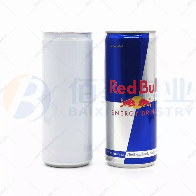 Printed slim 250ml aluminum cans
