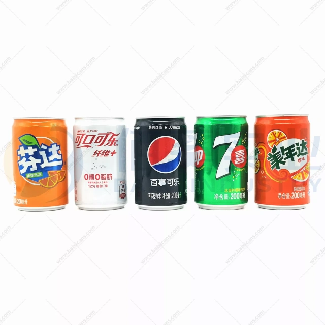 Printed sleek 200ml aluminum cans