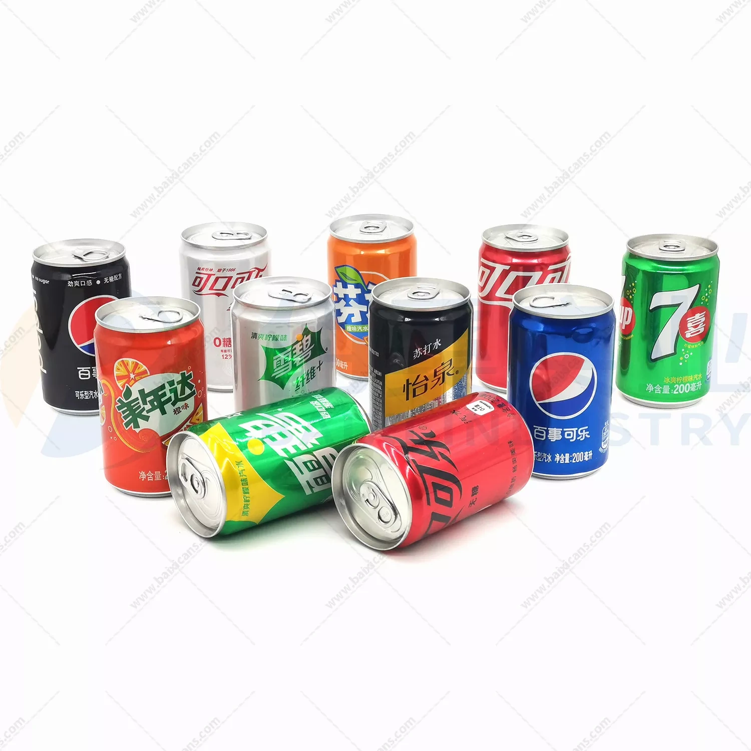 Printed sleek 200ml aluminum cans