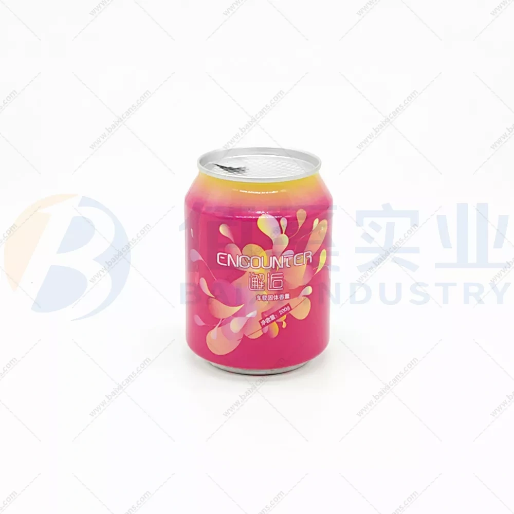 250ml aluminum cans with 202 peel off lids for car solid aromatherapy