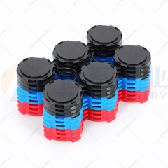 6 pack blue plastic can carriers for 202 dia beer can lids
