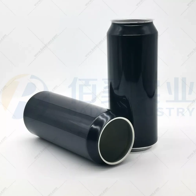 500ml 16.9oz Black Printing Aluminum Cans For Craft Brewery