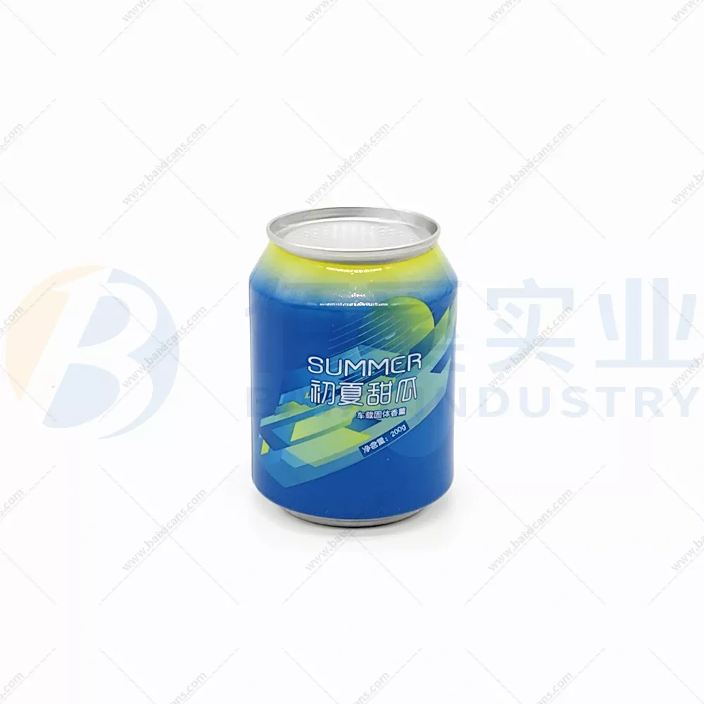 250ml aluminum cans with 202 peel off lids for car solid aromatherapy