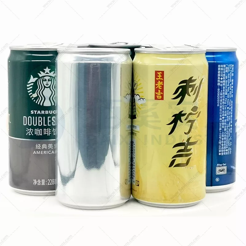 Printed sleek 250ml aluminum cans