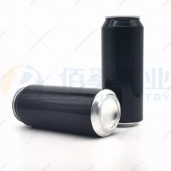 Алюминиевые банки 500 мл (16,9 унций) с черной печатью для крафтового пивоварения