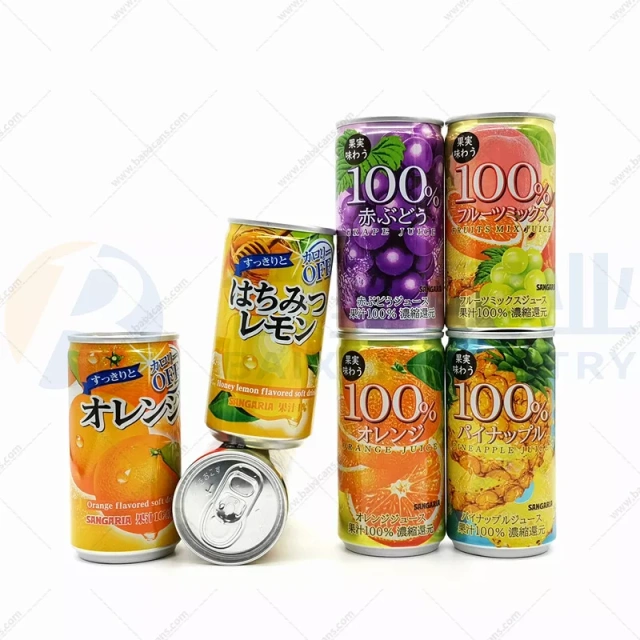 Тонкие алюминиевые банки объемом 190 мл