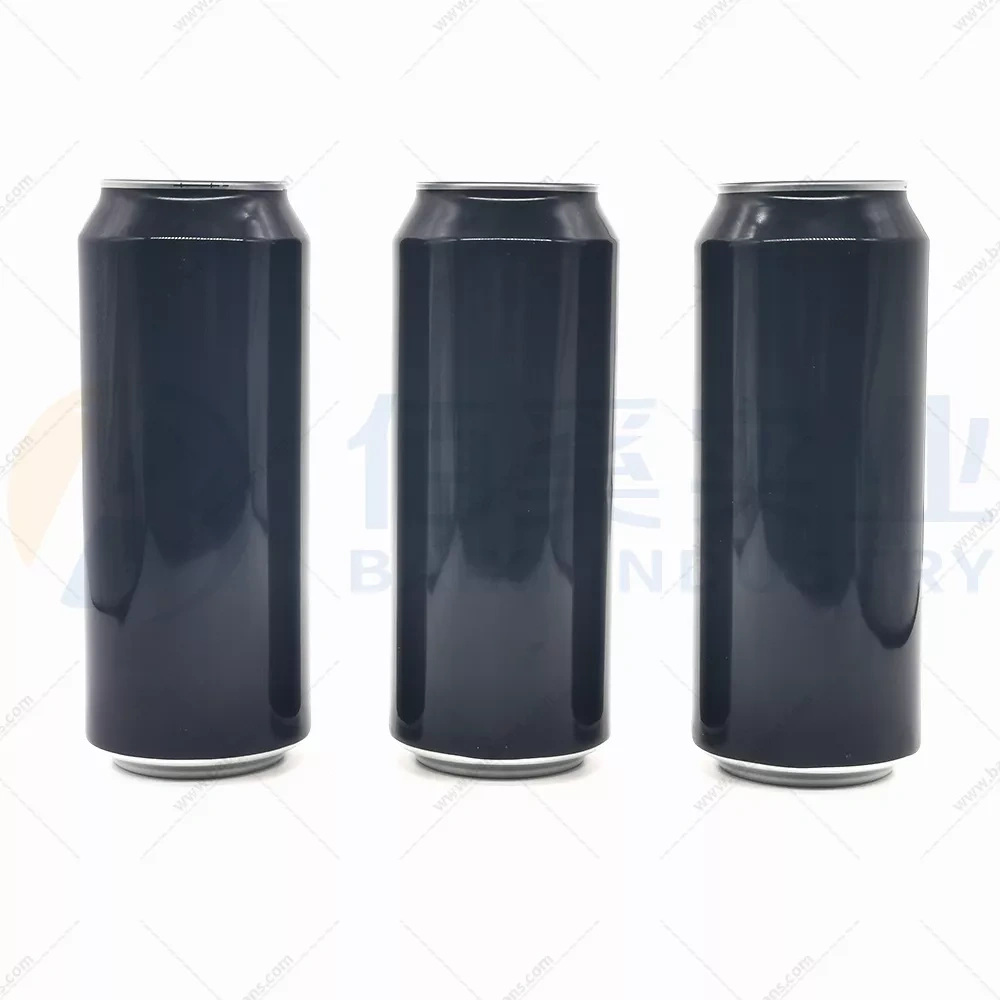 500ml 16.9oz Black Printing Aluminum Cans For Craft Brewery