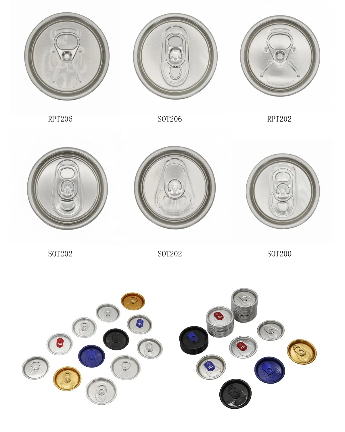 200 RPT 8.45OZ slim can lids for coffee beer can packaging bpani