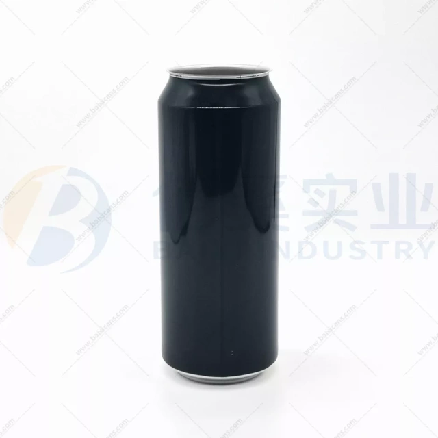 500ml 16.9oz Black Printing Aluminum Cans For Craft Brewery