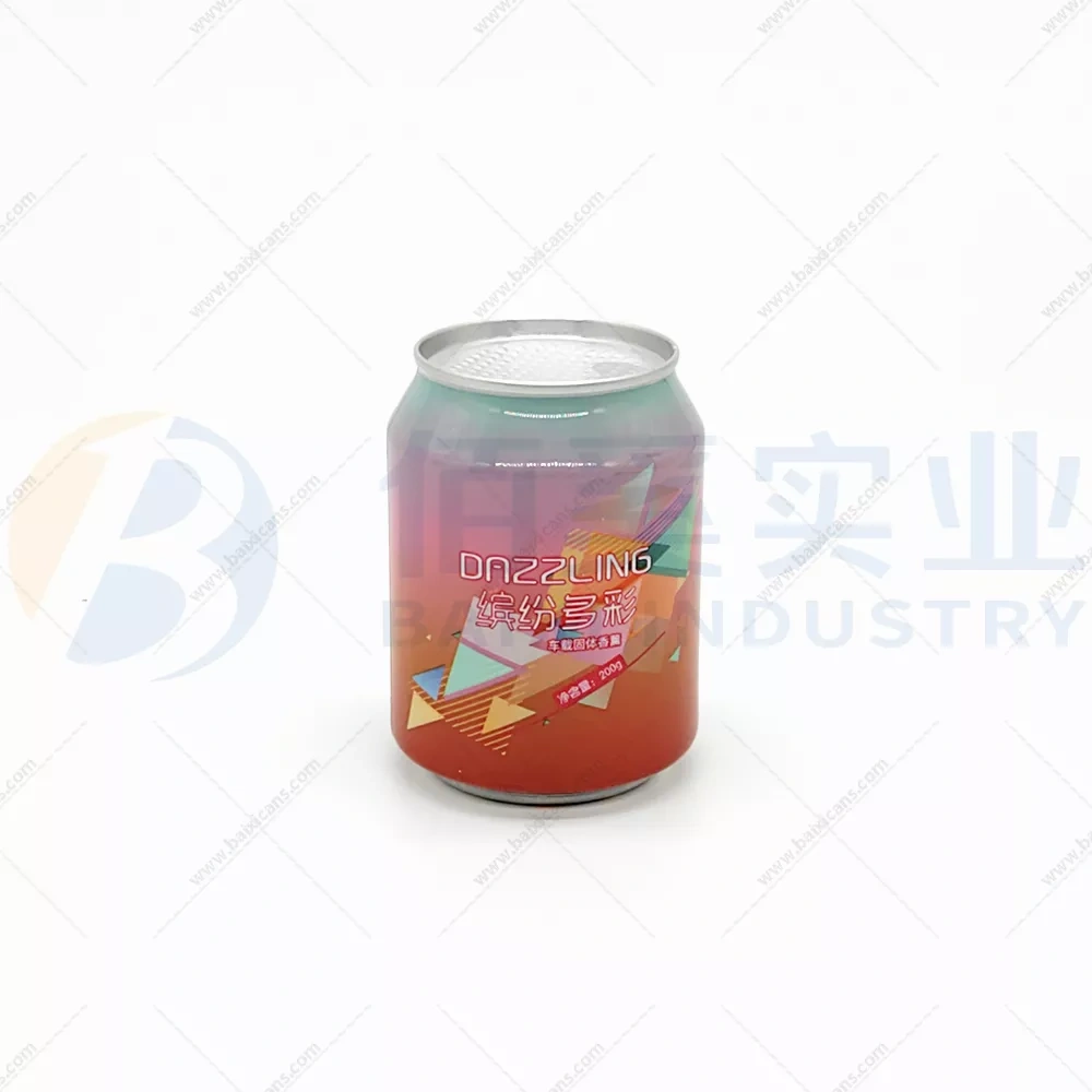 250ml aluminum cans with 202 peel off lids for car solid aromatherapy