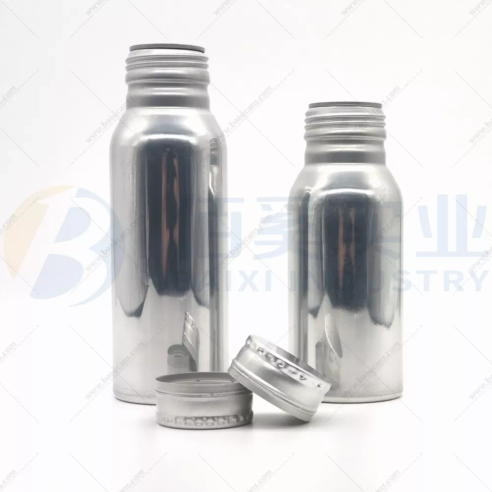 200ml blank aluminum bottles with 38mm screw caps+