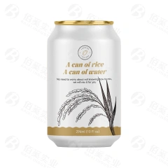 علب أرز ألومنيوم قابلة للطباعة من BaiXi بسعة 296 مل/10 أونصة سائلة، مع أغطية مفتوحة بالكامل، لحفظ النيتروجين، متوفرة بالجملة