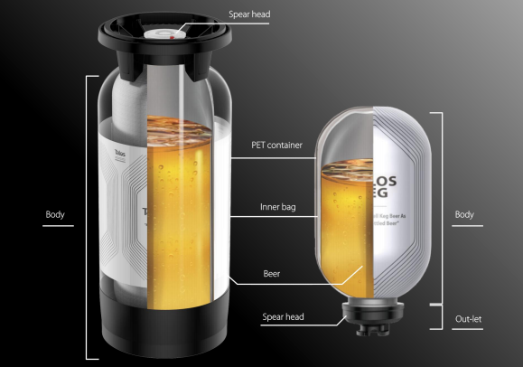 BaiXi 20L Disposable One Way Plastic Beer Keg T Type