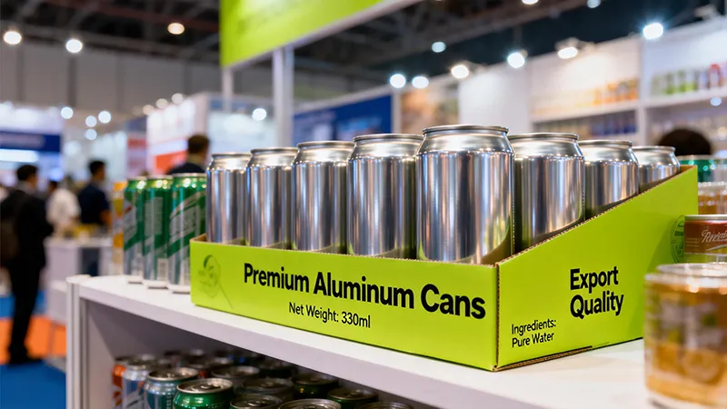 BaiXi Can's aluminum can packaging products displayed in overseas markets and exhibitions