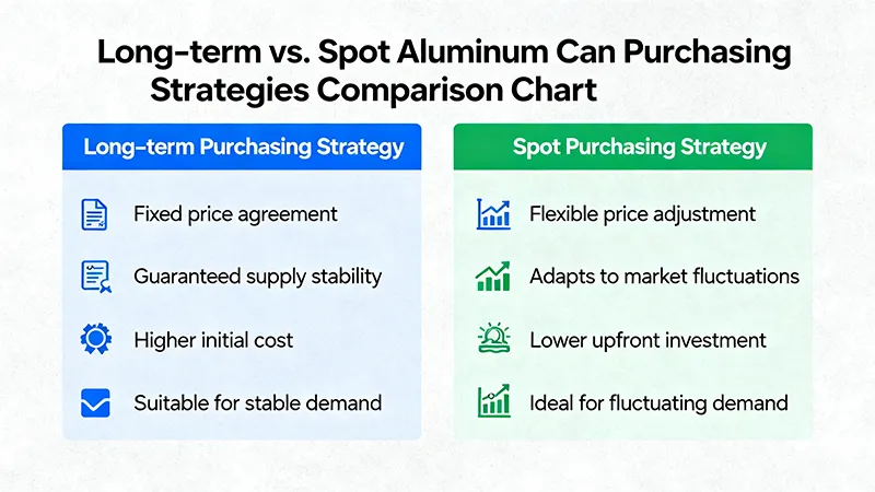 Long-term versus spot aluminum can purchasing strategies