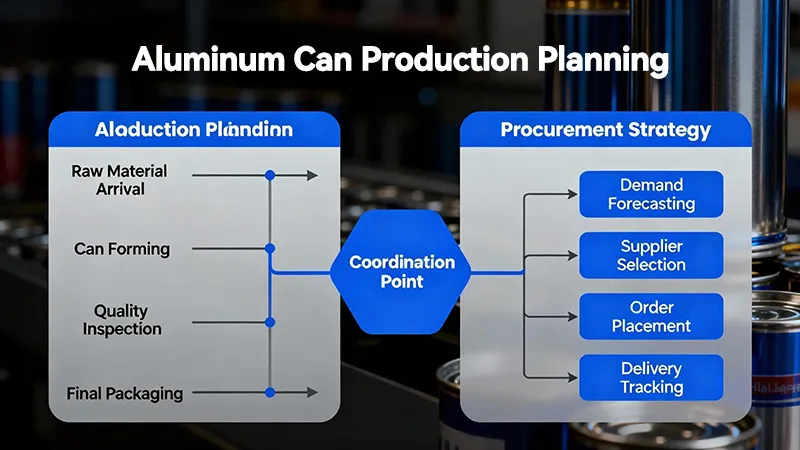 Coordinating aluminum can production schedules with procurement strategy