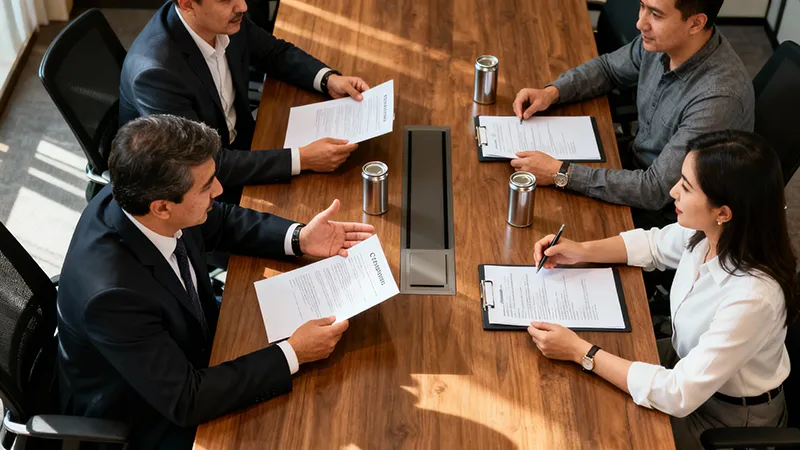 Importer and aluminum can manufacturer discussing long-term fixed pricing