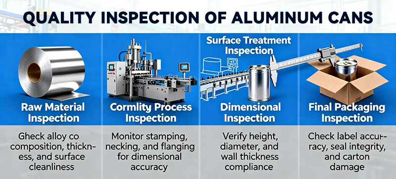 Food-grade aluminum can quality control and inspection process